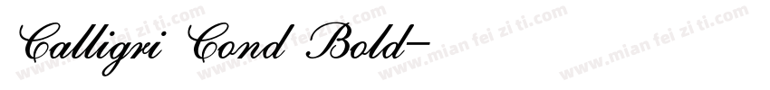 Calligri Cond Bold字体转换